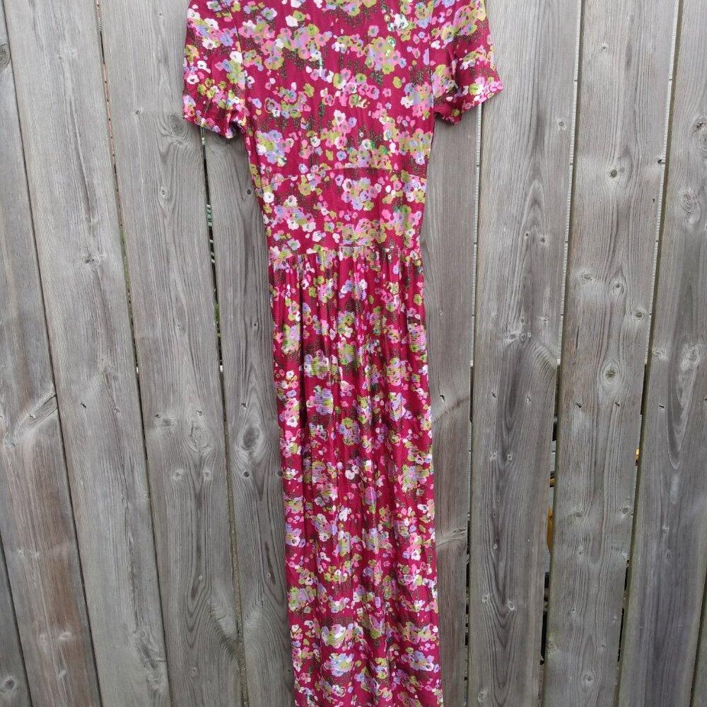 Vintage Peignoir Robe Over Dress 28" Bust 22" Waist Dressing Gown Dress Duster - Picture 6 of 16